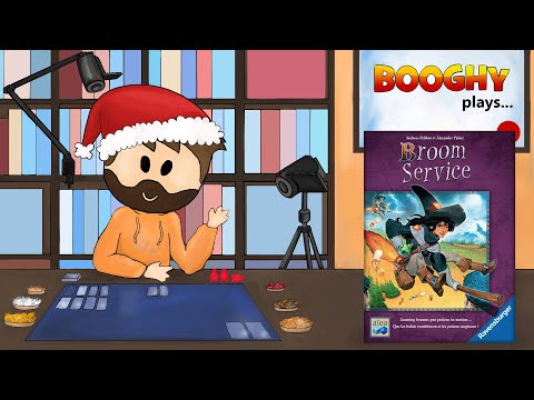 Booghy plays... Broom Service(3p, Rules, Playthrough, Review)
