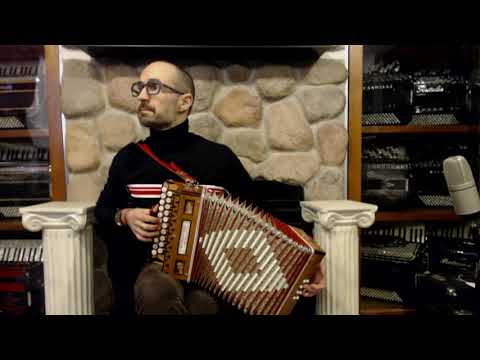 3644 - Cherry Dino Baffetti Diatonic Button Accordion GC LMM 21 8 $1199