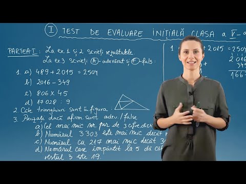 Test evaluare inițială - Model 1 - Matematica - Clasa a V-a