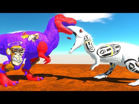 Juventus Carcharodontosaurus vs NFT, Vision Trex Deathrun Fall - Animal Revolt Battle Simulator