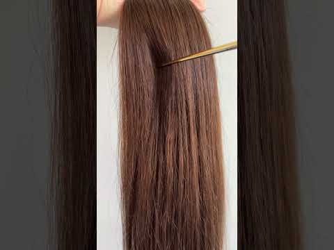 Волосся для нарощування в зрізі 60 см, 50 грам, темно-коричневе №02 video