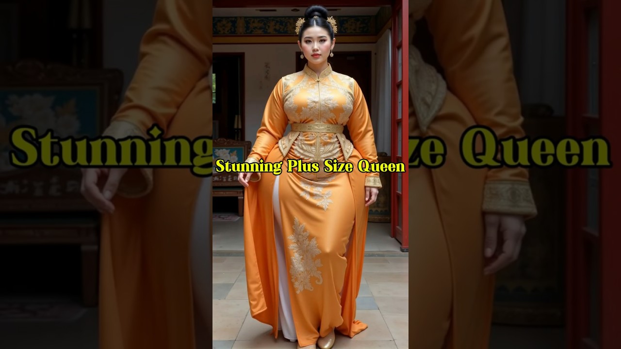 Golden Elegance: AI Plus Size Queen Turns Heads .Curvy Fashion Icon Walks with Grace #youaresobeauti