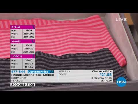 Rhonda Shear 2pack Striped Body Brief