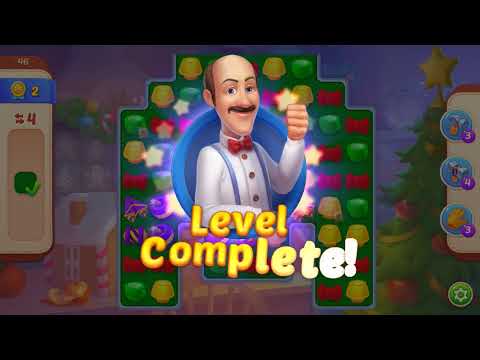 Homescapes Level 46 - No Booster - 18 Moves