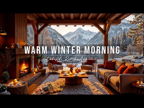 Warm Winter Morning Jazz at Cozy Lakeside Porch Ambience ❄ Smooth Jazz Instrumental Music for Work