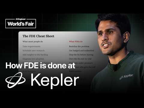 How Forward Deployed Engineering is done at Kepler — Vinoo Ganesh