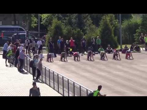 100m elim. 2 bieg mężczyzn - MP AZS Łódż 19.05.2018