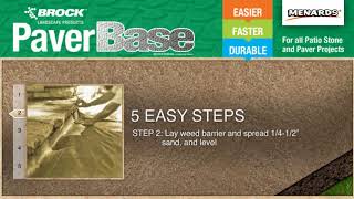 Brock PaverBase Installation Instructions - Menards