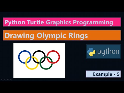 Olympic Rings Drawing Python Turtle Graphics Program Example 5 Learn Python Turtle Program