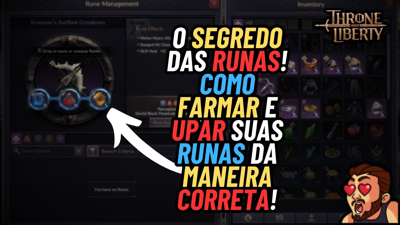 SEGREDO DO SISTEMA DE RUNAS! COMO UPAR E FARMAR SUAS RUNAS DA MANEIRA CORRETA! THRONE AND LIBERTY