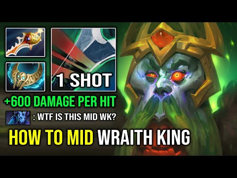 How to Play Mid Wraith King in 7.32e with Pure Revenant Rapier +600 Damage Per Hit Dota 2