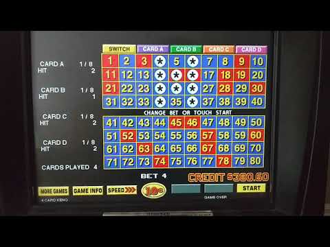 Four Card Keno: 8 Spot Patterns 3/12/20