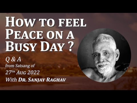497. Bhagavan Ramana Satsang - Q & A - How to Feel Peace on a Busy Day ?