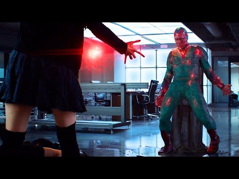 Wanda and Hawkeye vs Vision - Captain America: Civil War (2016) Movie CLIP Production