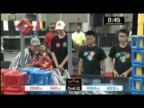 2015 VRC Math Q22 - 2990B 6645 vs 9090A 4805E - 41 to 67 - VEX Worlds 2015 - Math Division
