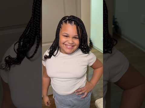Curly Knotless Braids On My 8yr Old Stepdaughter