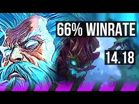 ZILEAN & Kai'Sa vs MAOKAI & Jinx (SUP) | 66% winrate, 2/4/26 | NA Master | 14.18