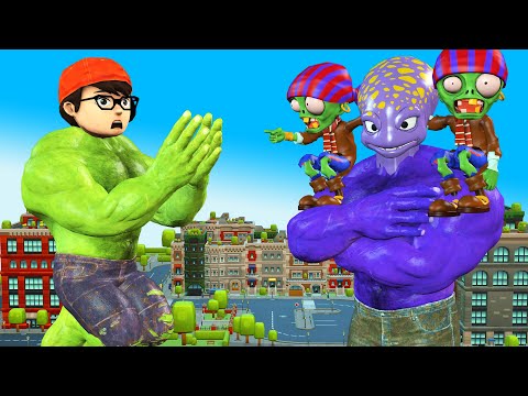 Son Nick Transform Nickhulk Saves Father vs Giant Boss Zombie - Scary Teacher 3D Funny Animation