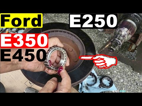 Ford E450 E350 E250 front inner and outer wheel bearing replacement