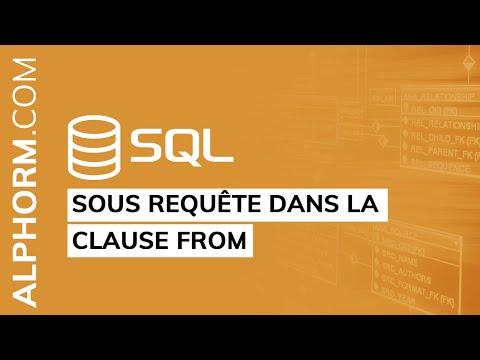 Sous requête dans la clause FROM sous le langage SQL Vidéo Tuto