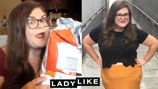 Now, not all these stores had the same types of clothing available, so I selected two to three items from each store that would require a precise fit such as button-down shirts, pencil skirts, pants, etc. That way, I could at least compare the tailoring.