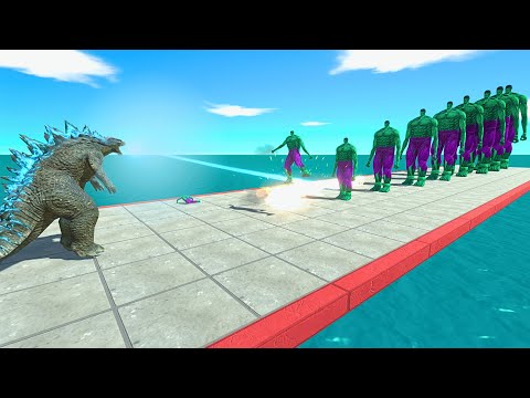 Kaiju Monsters VS 10 Growing Levels of HULK COLOSSAL TITAN Size Comparison - ARBS