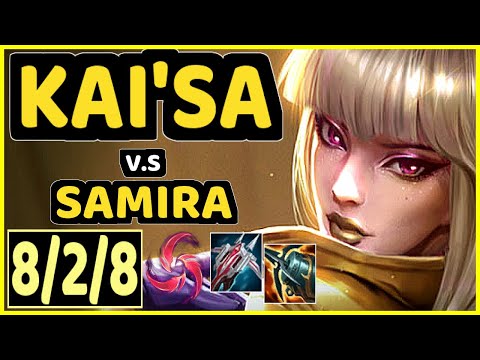 HENA (KAI'SA) vs SAMIRA - 8/2/8 KDA BOTTOM ADC GAMEPLAY - KR Ranked MASTER