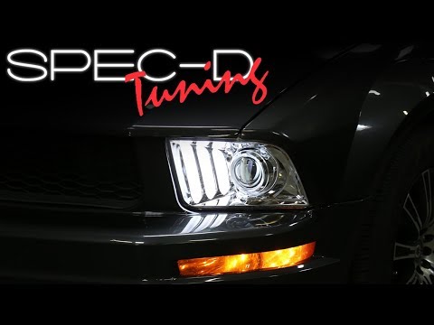 SPECDTUNING INSTALLATION VIDEO: 2005-2009 FORD MUSTANG PROJECTOR HEADLIGHTS