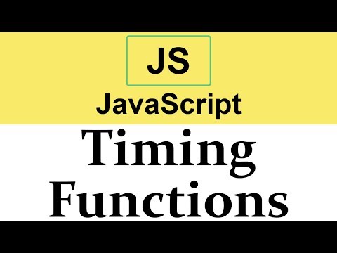 33 Timing Functions in JavaScript
