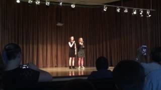 Erie Middle Talent Show 2017 Champions! Fiona and Ella sing Hallelujah!