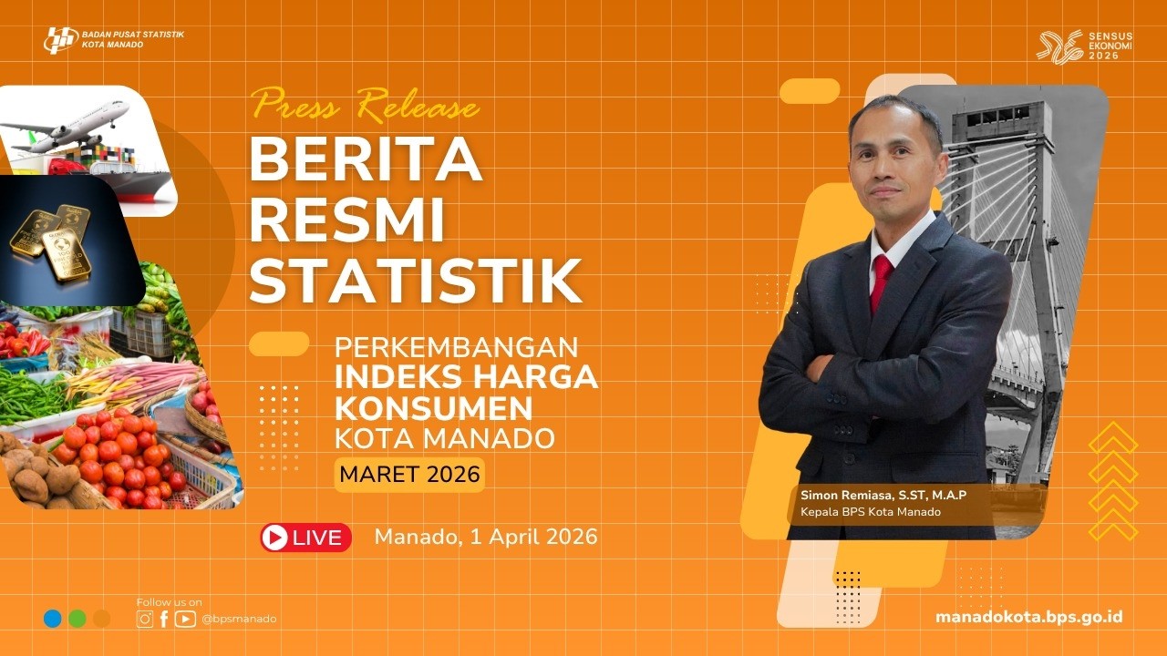Press Release Berita Resmi Statistik Perkembangan Indeks Harga Konsumen Kota Manado Maret 2026