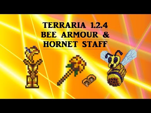 Terraria 1.2.4 Bee armour and Hornet Staff (new sumoning weapon)