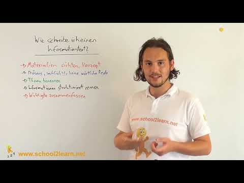 Wie schreibe ich einen Informationstext?