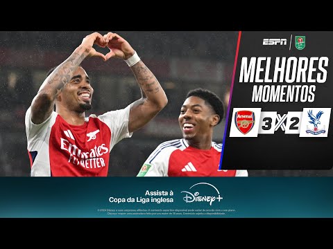 Gols e lances de Arsenal x Crystal Palace