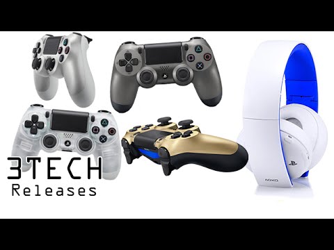 Dualshock 4 Controller in Gold, Silver, Steel Black, Crystal - PS4 Headset in weiß - Dr. UnboxKing