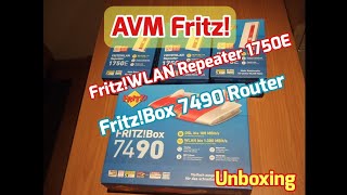 FritzBox 7490 Router + FritzWLAN Repeater 1750E Mesh AVM [Unboxing]