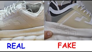 How to spot fake Versace sneakers. Real vs fake Versace chain reaction shoes