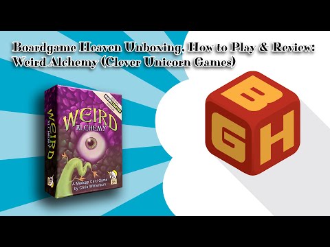 Boardgame Heaven Unboxing, How To Play & Review 112: Weird Alchemy (Clever Unicorn Games)