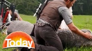 EXCLUSIVE: On set with Chris Pratt and Bryce Dallas Howard at Jurassic World video