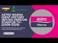 Astro Warna Ident History MY SG Version StarHub TV 2009 2025