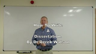 How To Write A Dissertation at Undergraduate or Master