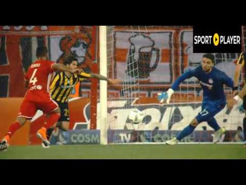 Patricio Rodriguez GOAL - Olympiakos Piraeus 1-2 AEK Athens FC 13.04.2017 HD