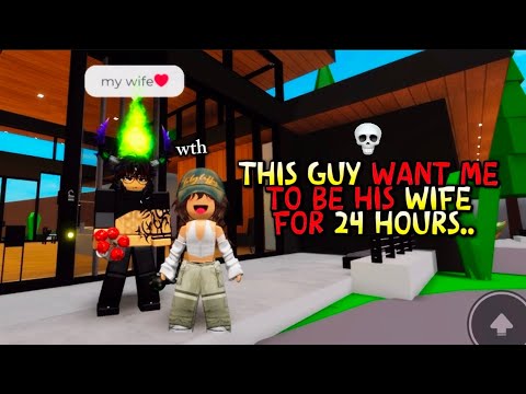 THIS GUY WANT ME TO BE HIS WIFE FOR 24 HOURS..💀😭 | BROOKHAVEN RP | ROBLOX VIDEO 