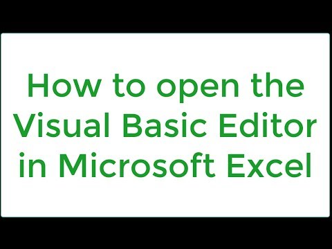 Open the VBA Editor in Excel Tutorial