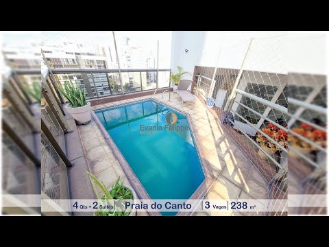 🏠 Cobertura Duplex, 4 quartos, 2 suítes, 3 vagas de garagem na Praia do Canto 🏠