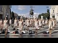 Demonstration In Underwear For The Former Flight Attendants Of Alitalia Flash Mob