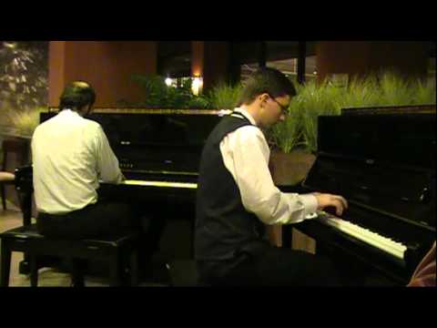 Calico Rag unrehearsed piano duet -- Tom Brier and Adam Swanson