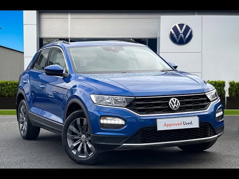 Approved Used Volkswagen T-Roc SE 1.0TSI 115PS in Ravenna Blue - DG20HLC - Crewe Volkswagen