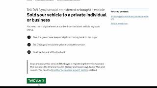 How to Transfer Car Ownership in UK Online | V5c Logbook changes online | Notify DVLA of Sold Car