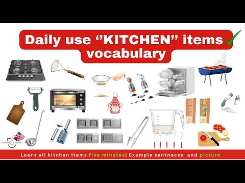 Mastering daily use English Vocabulary KITECHEN ITEMS vocabulary that you must know
